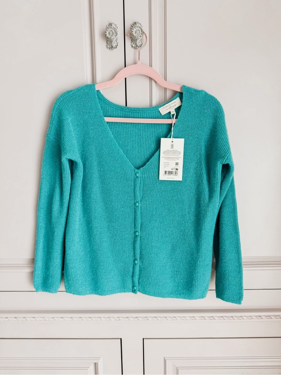Sezane Sweaters - Sézane Barry Cardigan Sage Teal Sz XS NWT
